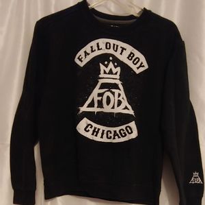 Black Fall Out Boy Chicago Crewneck Sweatshirt Size Small